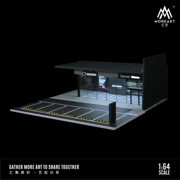 MoreArt: 1:64 4S Shop Car Showroom Lighting Diorama  Parking Lot For Display /Gifts/Collect - Image 4
