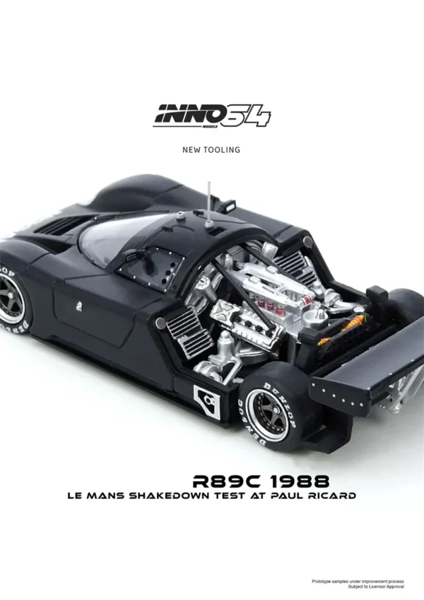 INNO64 1:64 R89C 1988 LE MANS Black #IN64 R89C LMT1988 Diecast Model Car - Image 4