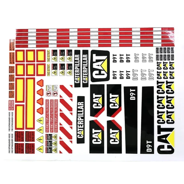 D9T RC Bulldozer Sticker JDM 98 1/14 Scale Hydraulic Model Decoration Waterproof Sticker for Remote Control Bulldozers - Image 2