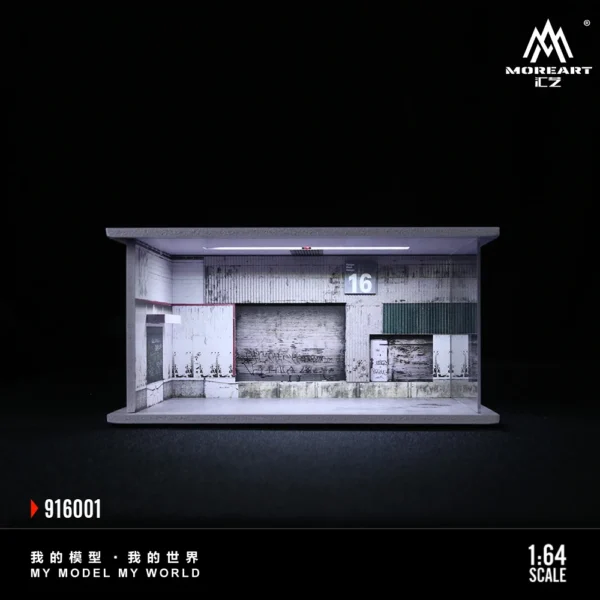 MoreArt 1:64 Warehouse/ Repair Shop Lighting Diorama Parking Lot For Display & Collection & Gift - Image 4