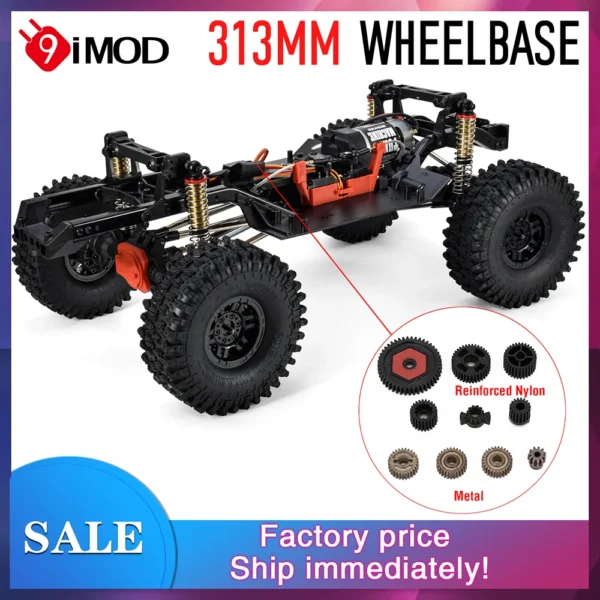 With Tires AUSTARHOBBY RC 313mm 2 Speed Transmission Chassis Frame with Differential Portal Axle for Traxxas TRX 4 1/10 Crawler Car Parts - Image 5
