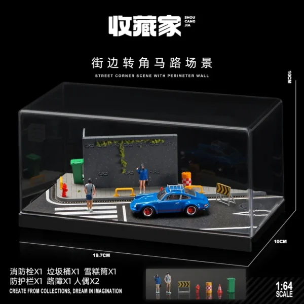 [82003 A no car] Collector 1/64 Car Model Parking Lot Simulation Garage Toy Storage Rack Display Cabinet Medium Miniature Scene  Repair Workshop