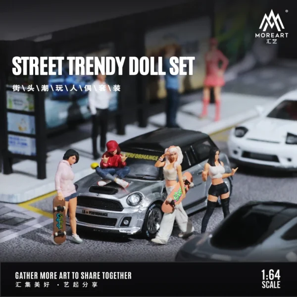 More Art 1:64 Street Fashion Play Action Figure Doll Set For Display & Collection & Gift - Image 6