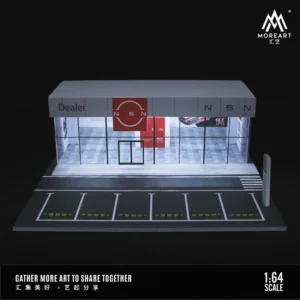 [Nissan] MoreArt 1:64 Car Showroom Miniature Landscape Car Theme Diorama Car Parking Lot Car Display/Collecction