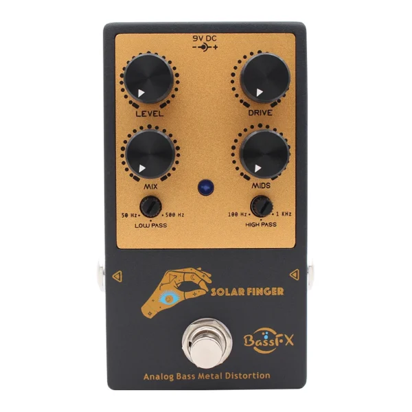 Fanmuzk Analog Bass Metal Distortion Effect Pedal for Electric Bass with Low pass and High pass Control - Image 2