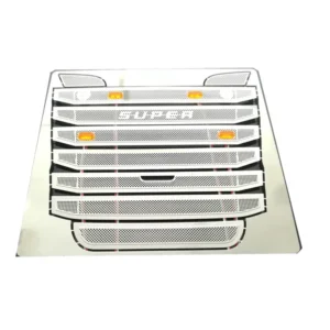 [silver Intake Hood] Intake Hood and Controller with 4 LEDs for 1/14 Tamiya Truck Tractor Scania Netherlands R730 RC Cars Upgrade DIY Parts Toys