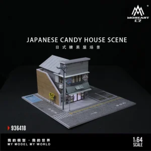 More Art 1:64 Japanese Candy House Parking Lot Diorama Light Version Diorama for Display&Collection&Gift