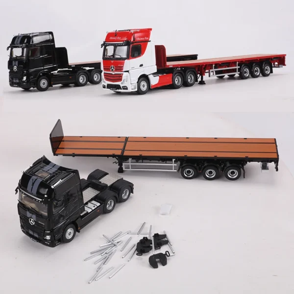 Pre-sale GCD 1:64 ACTROS GIGASPACE 6*2 Sattelzugmaschine & Scalable Trailer Alloy Mode Car