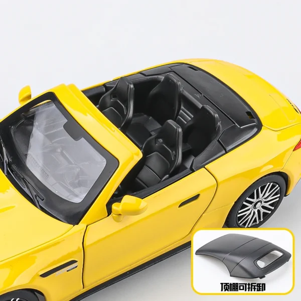 1:24 Benz SL63 AMG Supercar Alloy Die Cast Toy Car Model Sound and Light Children's Toy Collectibles Birthday Gift - Image 3