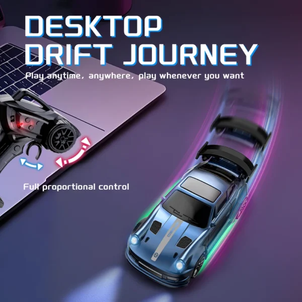 1/64 Scale Drift RC Car 2.4Ghz Desktop Mini Racing ESP Remote Contrl Car Model 4WD RC Vehicle Toys for Adults Children's Gifts - Image 3
