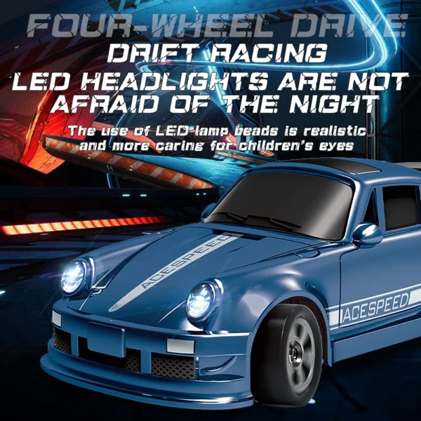 2.4G 4WD RC Car 1/64 High Speed Drift Mini Desktop Racing Car Four Wheel Drive Radio Controlled GTR Racing Model Children Gifts - Image 5