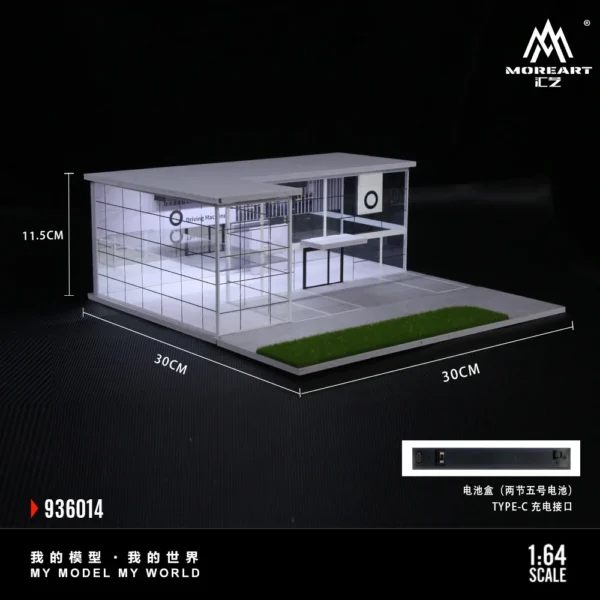 More Art 1:64 Double Layer Lighting Parking Lot Diorama Building & Construction Toys For Display&Collection&Gift - Image 6