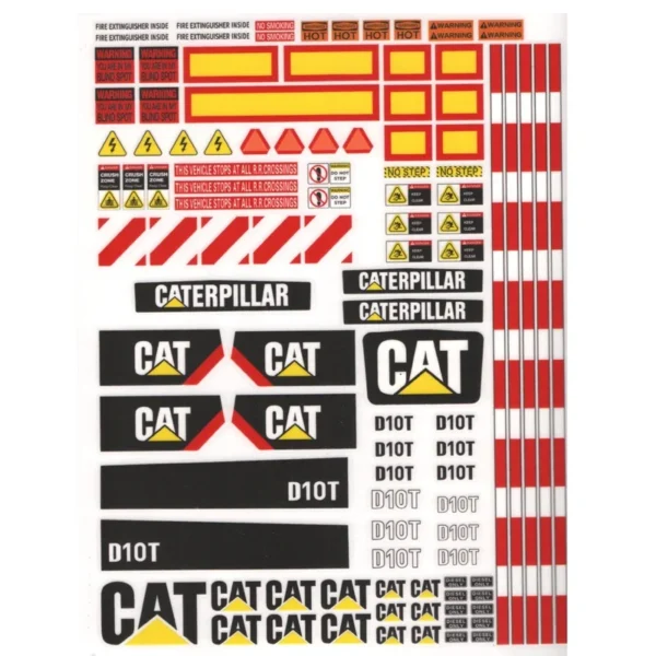 D9T RC Bulldozer Sticker JDM 98 1/14 Scale Hydraulic Model Decoration Waterproof Sticker for Remote Control Bulldozers - Image 3