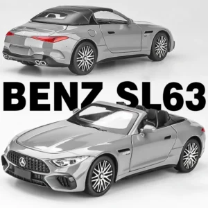 1:24 Benz SL63 AMG Supercar Alloy Die Cast Toy Car Model Sound and Light Children's Toy Collectibles Birthday Gift
