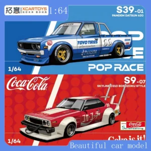 POP Race 1:64 Datsan 620 PANDEM DATSUN Nissan SKYLINE C210 KAIDO RACER Coke Cola Collection Of Static Alloy Car Molds