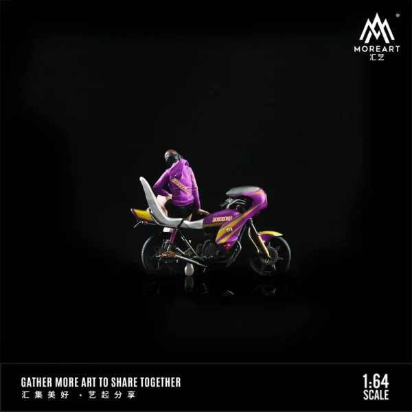 More Art 1:64 Motorcycle Girl Action Figure Set Model For Display & Collection & Gift - Image 4