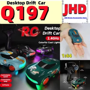 JHD 2025New Car JJRC Q197 1: 64 2.4G 4WD RC Racing Car Full Proportion Desktop Competition Electronic Positioning Drift Q197 Car