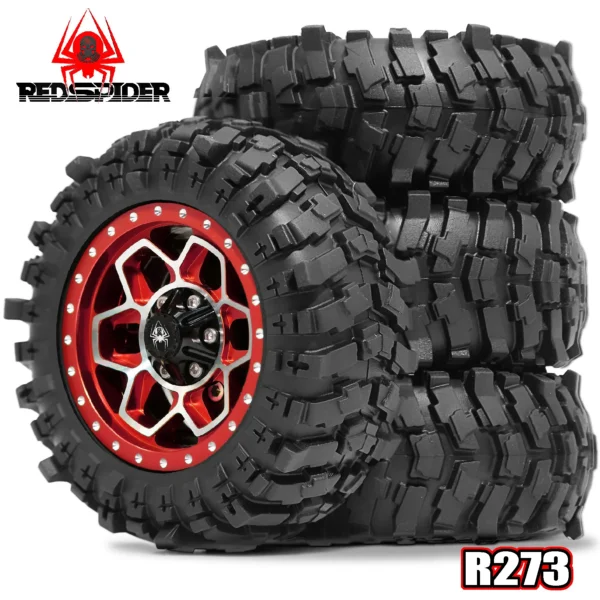 1.9 Tires OD 88mm Mounted on 1.9 Beadlock Wheels Rims for /12 Crawler Car MJX H12Y+ MN 128 MN 82S LC79 MN 82 - Image 2
