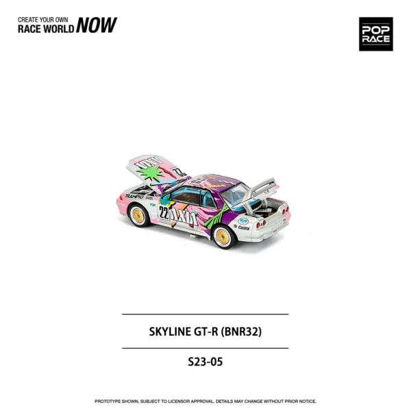 New Stocks Xcartoys Poprace 1：64 Minicar SKYLINE GTR(BNR32) Japan Touring Car Championship Alloy Models Diecast Car - Image 5