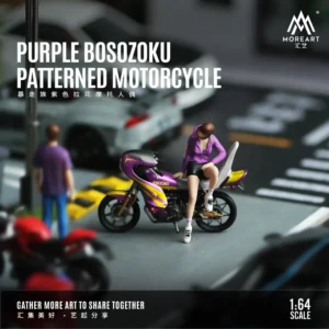 More Art 1:64 Motorcycle Girl Action Figure Set Model For Display & Collection & Gift