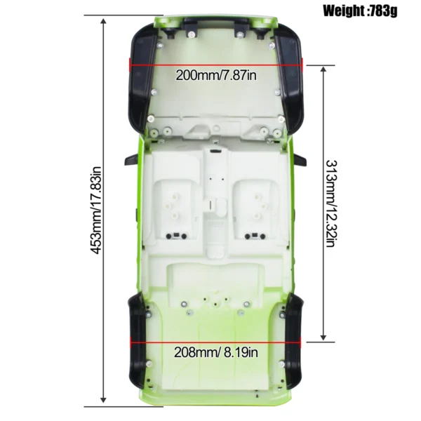 313mm Wheelbase Hard Plastic Pickup Body Shell Unassembled Kit for 1/10 RC Crawler Car Axial SCX10 90046 Jeep Wrangler - Image 2