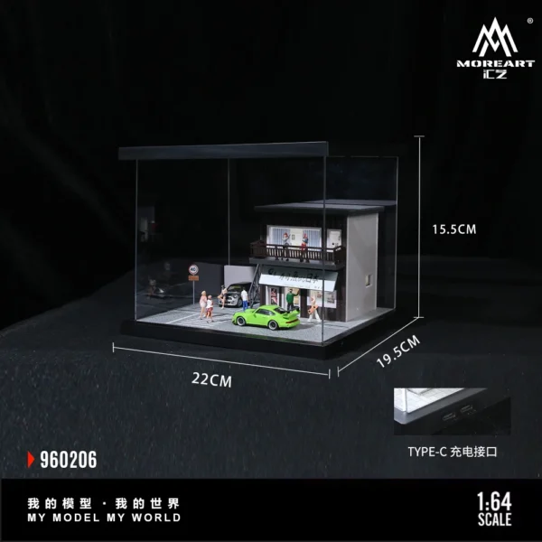 More Art 1:64 Street Scene Series 06 Parking Lot Diorama Light Version Diorama for Display&Collection&Gift - Image 6