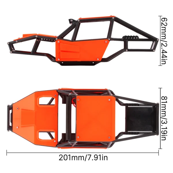 INJORA Rock Tarantula Nylon Buggy Body Shell Chassis Kit for 1/18 RC Crawler TRX4M Upgrade - Image 2