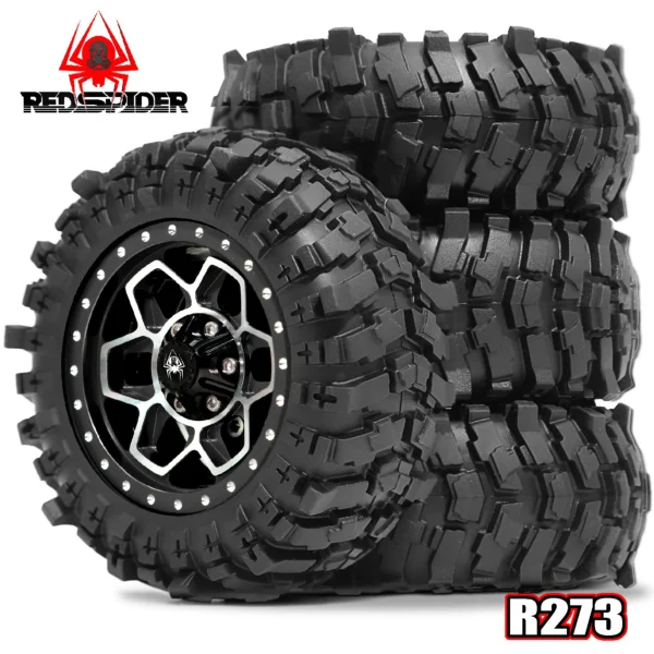 1.9 Tires OD 88mm Mounted on 1.9 Beadlock Wheels Rims for /12 Crawler Car MJX H12Y+ MN 128 MN 82S LC79 MN 82
