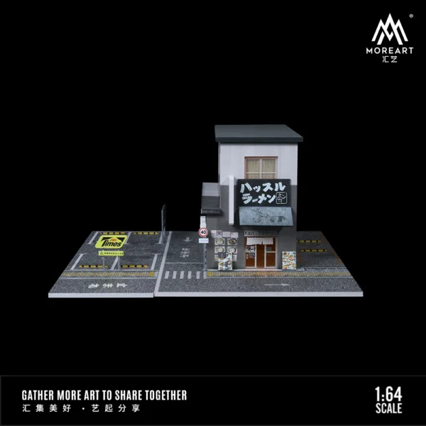 MoreArt 1:64 Ramen restaurant Lighting Version Assembly Scene Model Car Parking Lot For Display&Collection&Gift - Image 2