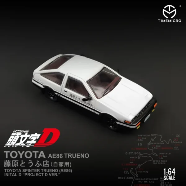 TIME MICRO 1:64 Initial D AE86 & RX 7 Sports Car Diecast Model Car for Collection & Display - Image 6
