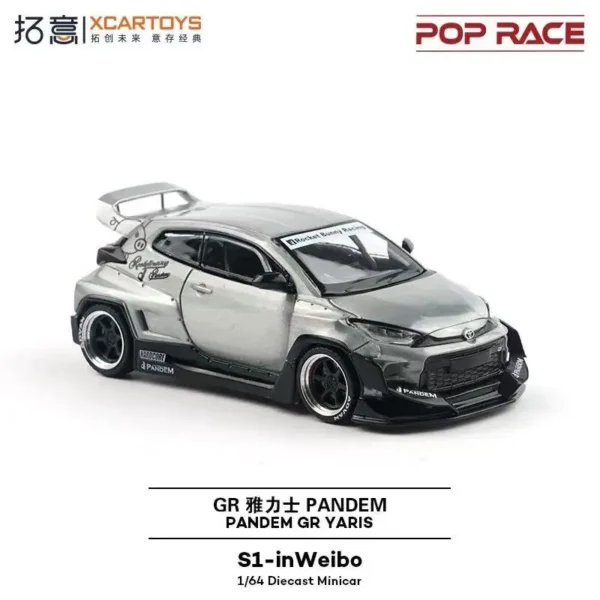 POP RACE 1:64 Skyline GT R V8 DRIFT Pandem GR Yaris InWeibo Exhibition Limited Alloy Diecast Car Model Gift Collection - Image 6