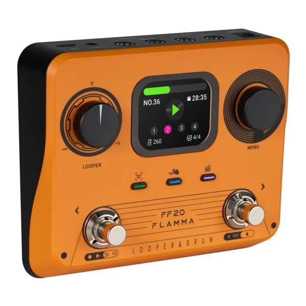 Flamma Ff20 All In One Looper &drum Machine Pedal 220 Grooves 100 Loops Stereo I/o headphone Out Auto Rec Busking Essential - Image 7