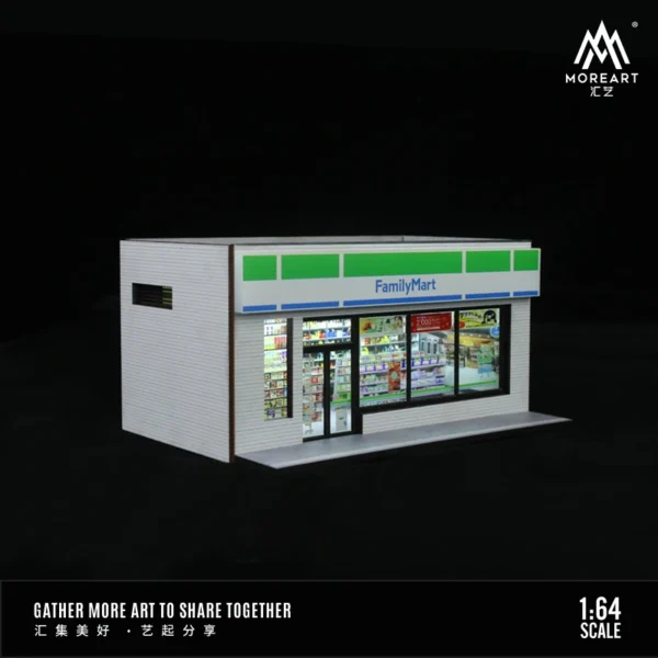 MoreArt 1:64 Supermarket street scene Diorama Shooting Props Miniature Landscape - Image 4