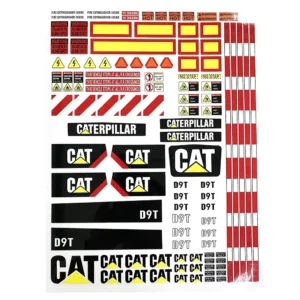 D9T RC Bulldozer Sticker JDM 98 1/14 Scale Hydraulic Model Decoration Waterproof Sticker for Remote Control Bulldozers