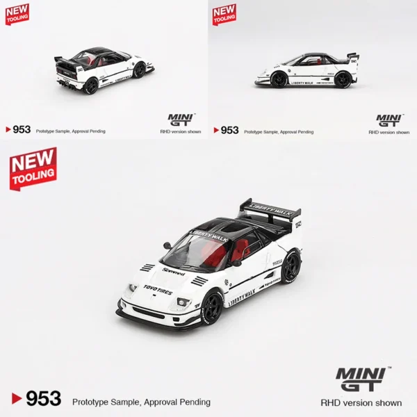 MINIGT 1/64 Mazda AZ 1 Liberty Walk LB40 White 2024 Tokyo Auto Salon MGT00953 CH Cars Alloy Diecast Metal Model Kids Toys Boys