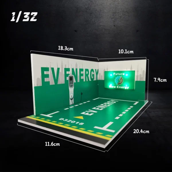 1/32 1/24 Scale PVC Material with Light Alloy Diecast Car Model Assembly Toy Simulation Underground Parking Lot Building Model - Image 8