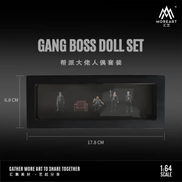 More Art1:64 Gang Boss Action Figure Set Simulating Resin Decoration Figure Model For Display&Gift - Image 6