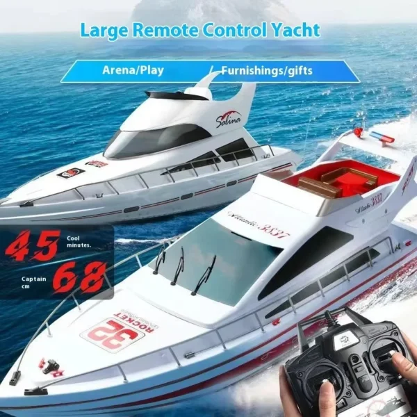 Henglong 2.4g Remote Control Boat High Speed Simulation Yacht Children'S Electric Water Fishing And Nesting Boat Toy Boat - Image 2