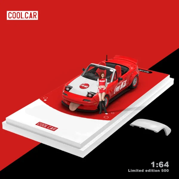 CoolCar /CC 1:64 MX5 Red Painting Simulation Alloy Car Model for Collection&Display&Gift - Image 3