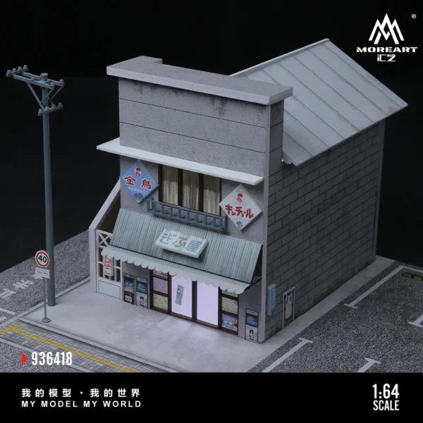 More Art 1:64 Japanese Candy House Parking Lot Diorama Light Version Diorama for Display&Collection&Gift - Image 4