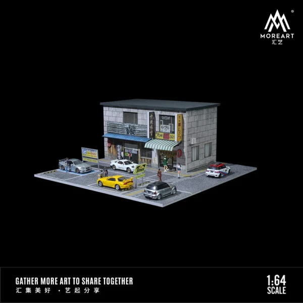 More Art 1:64 Parking Lot Diorama Restaurant Lighting Diorama for Display&Collection&Gift - Image 6