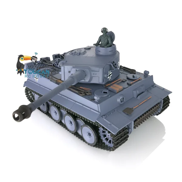 Heng Long 1/16 RTR RC Tank Plastic Ver 7.0 German Tiger I BBs Shoot IR Battle Smoke Effect 3818 RC Model TH17233 SMT8 - Image 6