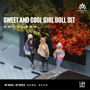 More Art 1:64 Sweet Cool Girl Figure Set Resin Decoration Figure Model for Gift&Display&Collection