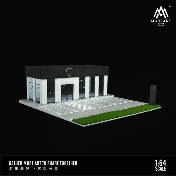 [New Lamborghini] MoreArt 1:64 Car Showroom Miniature Landscape Car Theme Diorama Car Parking Lot Car Display/Collecction