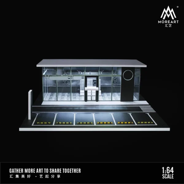 [Benz] MoreArt 1:64 Car Showroom Miniature Landscape Car Theme Diorama Car Parking Lot Car Display/Collecction