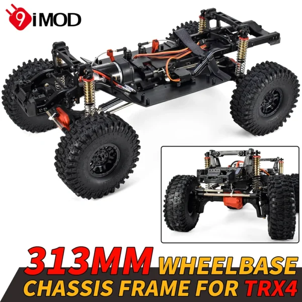 With Tires AUSTARHOBBY RC 313mm 2 Speed Transmission Chassis Frame with Differential Portal Axle for Traxxas TRX 4 1/10 Crawler Car Parts - Image 2