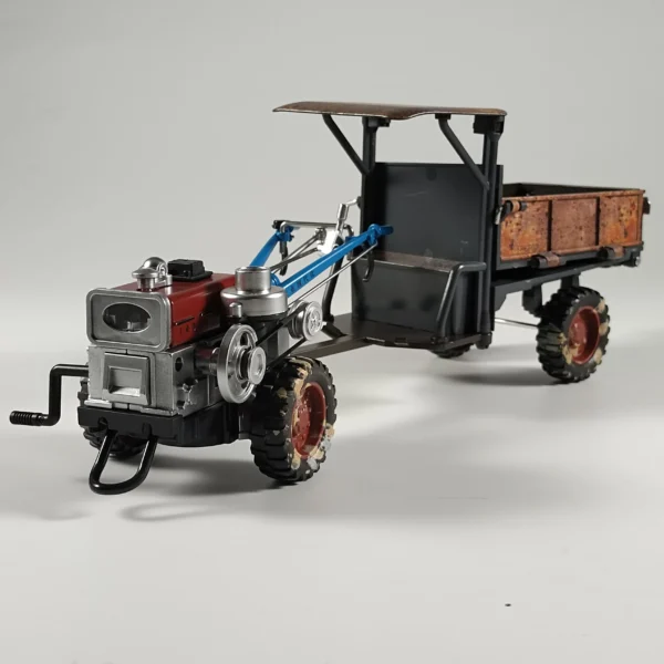 foambox:Spary 1:24 Walking Tractor Alloy Diecast Retro Truck Model Home Interior Decoration Collection Ornament With Sound Light Toys - Image 2