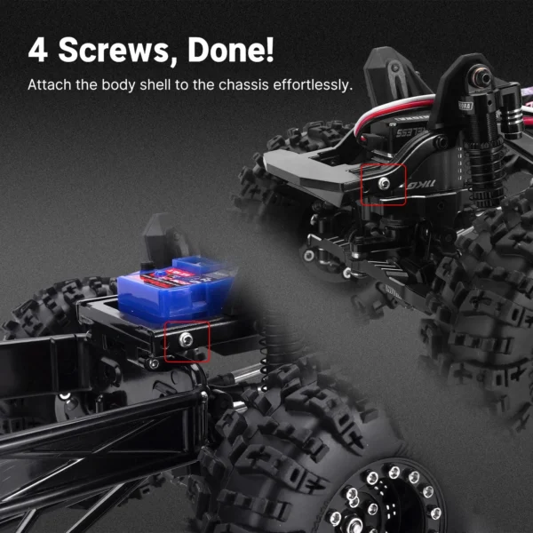 INJORA IR40 Hard Body Shell with Cage for 1/18 RC Crawler TRX4M Defender Bronco - Image 4