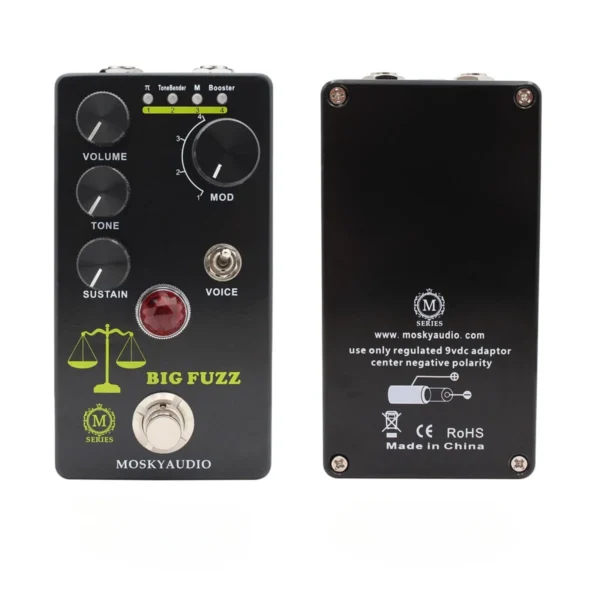 Mosky Big Fuzz Effect Pedal Fuzz Guitar Magnetic Effect Device with 4 Buttons Suitable for Guitar Bass Instrument Accessories - Image 6