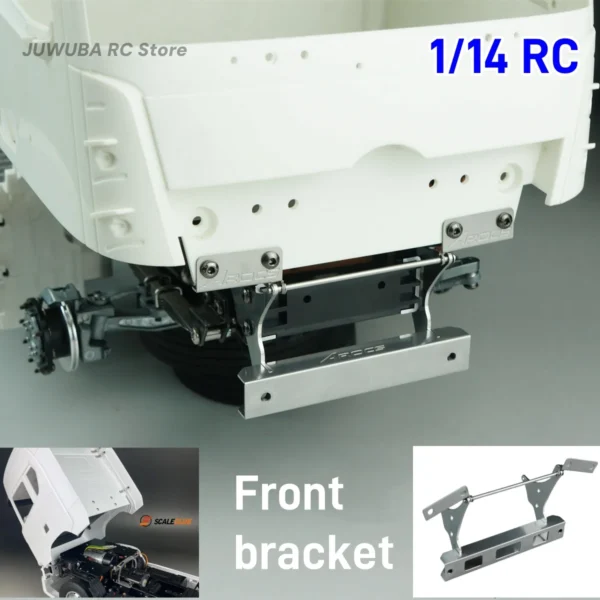 SCALECLUB RC Truck 1/14 Front Bracket Cab Flip Hinge For Tamiya 770S TGX FH16 R620 R470 Actros 1 14 RC Truck Parts Accessories